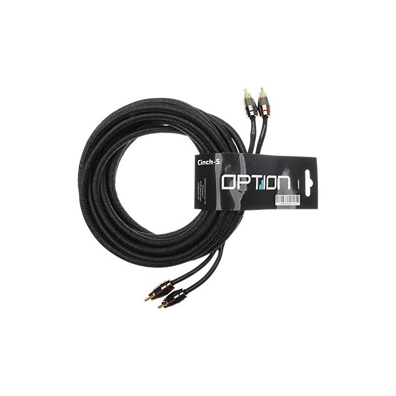 OPTION 2-Channel RCA Cable - 5.5 m - Double Shielded
