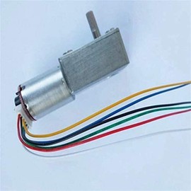 12V Worm Gear DC Gear Motor Square Gearbox Motor Drone Motor Encoder Self-Locking Gear Motor 96Rpm Tools