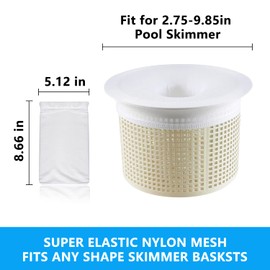 Pool Skimmer Socks, Pool Filter Socks Net Saver for Inground and Above Ground Pools/Pool Skimmer Baskets, Mesh Screen Liner Skimmers Cleans Debris and Leaves (60 Pack)