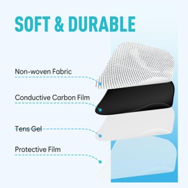 Easy@Home 16 Pads of 2"x 2" TENS Unit Reuseable Self Stick Carbon Electrode Pad - Non Irritating Design