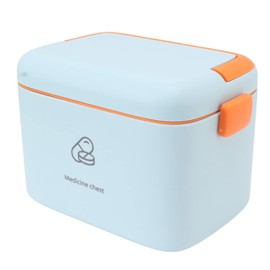 Cocoarm Organizer Box Tragbarer Medizin -Lagerbehälter mit Abnehmbarem Tablett für Heimreisen Camping Wandern (A)