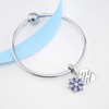 Dalaran Sterling Silver Blue Charms Christmas Snowflake Bead Pendant Fit