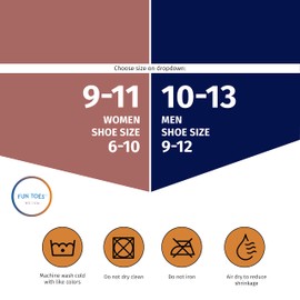 FUN TOES Merino Wool Ankle Socks 6 Pairs Arch Support and Cushioning Heel to Toe Reinforcement Ideal for Hiking (Brown, Women 9-11)