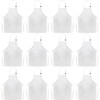 DEAYOU 12 Pack White Child Apron with Pocket, Plain Aprons