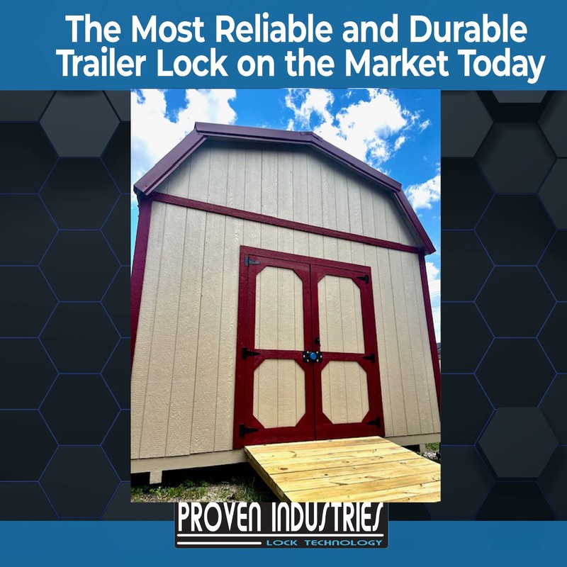 Proven Industries Trailer-Door Hasp Lock, Puck Lock Not Included, Made