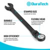 DURATECH 9-Piece Flex-Head Ratcheting Wrench Set, Combination Wrench Set, 72