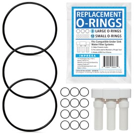 [15 Piece Variety Pack] Impresa O Ring Set for Claryum Aquasana Under Sink Water Filter - Impresa O Ring Kit for Aquasana Water Filter Replacement - Water Filter System Parts for Under Sink Filter