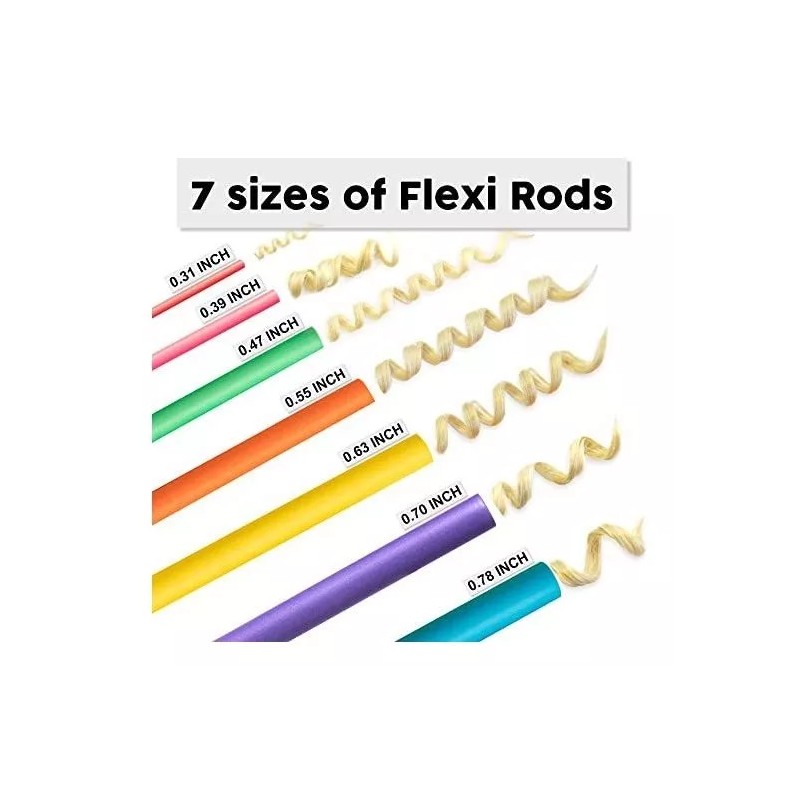 xnicx Rizadores De Pelo Xnicx De 7 Pulgadas, Varillas Flexibles,