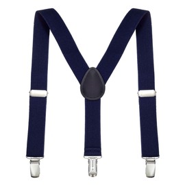 DonDon Boys' Braces Bow Tie Set Elastic and Adjustable Length for Children from 1-8 Years, darkblue