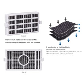 W10311524 Refrigerator Air Filter For Whirlpool Kenmore KitchenAid Refrigerators - Replaces AIR1, W10315189, W10335147, 2319308, 1876318 Air Filter, 6 Pack