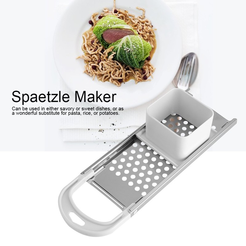 White Spätzle Grater, Spätzle Press Made of Stainless Steel for