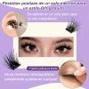 Kit De Pestañas Autoadhesivas Impermeable Y Reutilizable Diy Negro