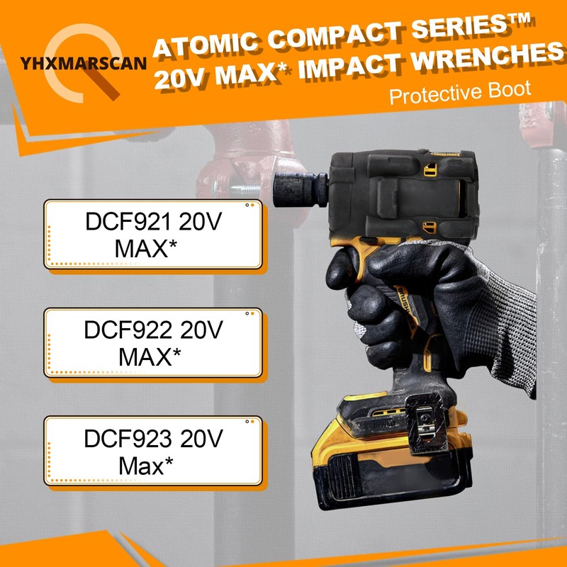 PB921-22-23B Protective Boot for DEWALT DCF921 DCF922 DCF923 Protective Boot