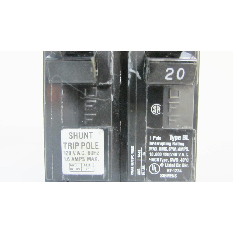 SIEMENS SIEB12000S01 SIE B12000S01 SP 20A Bolt ON CB, Black