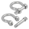 Biugaaufai 2 PCS 1 Inch D Ring Shackles, 304 Stainless