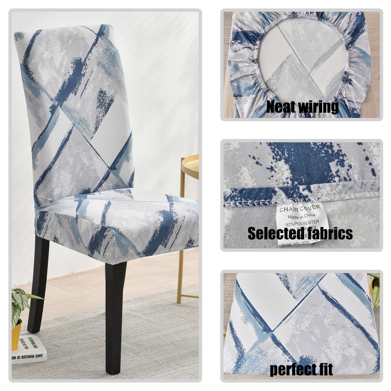 HZDHCLH Chair Covers Set of 4/6 Stretch Modern Chair Slipcovers