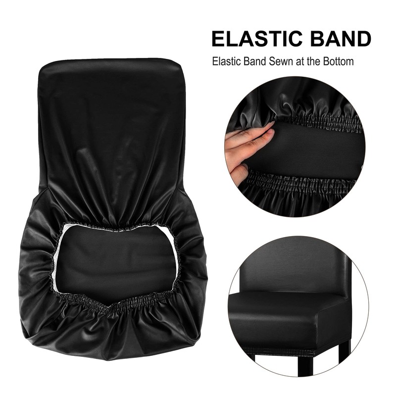 PiccoCasa Pack of 4 Bar Stool Covers, Waterproof Dining Chair