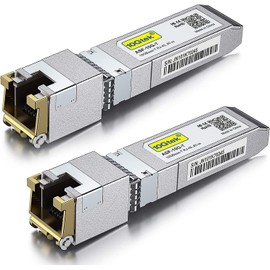 10Gtek [2 Pack] 80-Meter 10GBase-T SFP+ to RJ45 Transceiver, RJ45 to SFP+ Copper Ethernet CAT.6a Module, Compatible for Cisco SFP-10G-T-80, Ubiquiti UniFi, Mikrotik, Netgear AXM766, D-Link