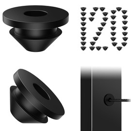 120 Pack Cable Railing Rubber Grommets,Cable Railing Kit Protector Sleeve Grommet for 1/8" 5/32" 3/16" Cables, Cable Railing Kit for Indoor Outdoor Metal Posts(120)