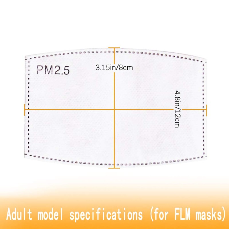 Activated Carbon 5-Layer PM 2.5 Filter, Replacement of The Mask
