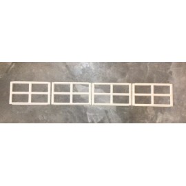 Clopay Ideal Holmes Colonial 509 Set of 4 ALMOND Window Inserts/Short Panel HOLMES Garage Doors