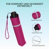 Knirps Children's Pocket Umbrella Rookie Reflective with Reflective Border Flamingo