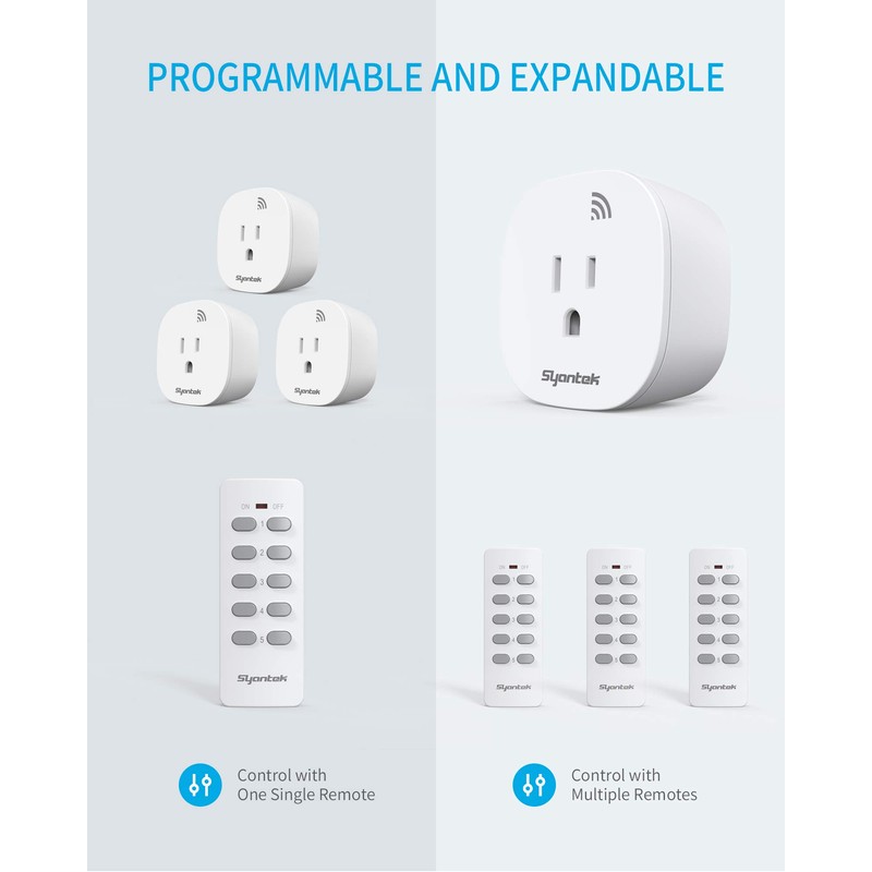 Remote Control Outlet Wireless Light Switch for Household Appliances, Expandable