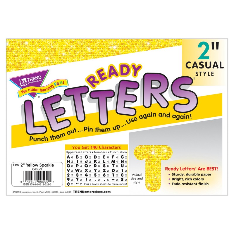 Ready Letters 2 Casual Yellow, Yellow Sparkle