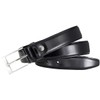 LINDENMANN Men's Suit Leather Belt 35 mm Cowhide Black, black