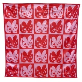 Stay On Satin Large Scarf -Black (Lovely)