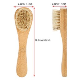 Yinhing Cepillo Facial Exfoliante, Cepillo de Limpieza para la Piel con Ergonómico para Cejas, Cuello, Manos, Pies, Masaje