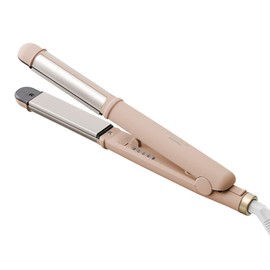 Iris Ohyama MiCOLA Straight Iron, For Overseas Use, Temperature Adjustable, HIR-MS201-T Mocha (30 Seconds Starting / Lightweight, Double-sided)