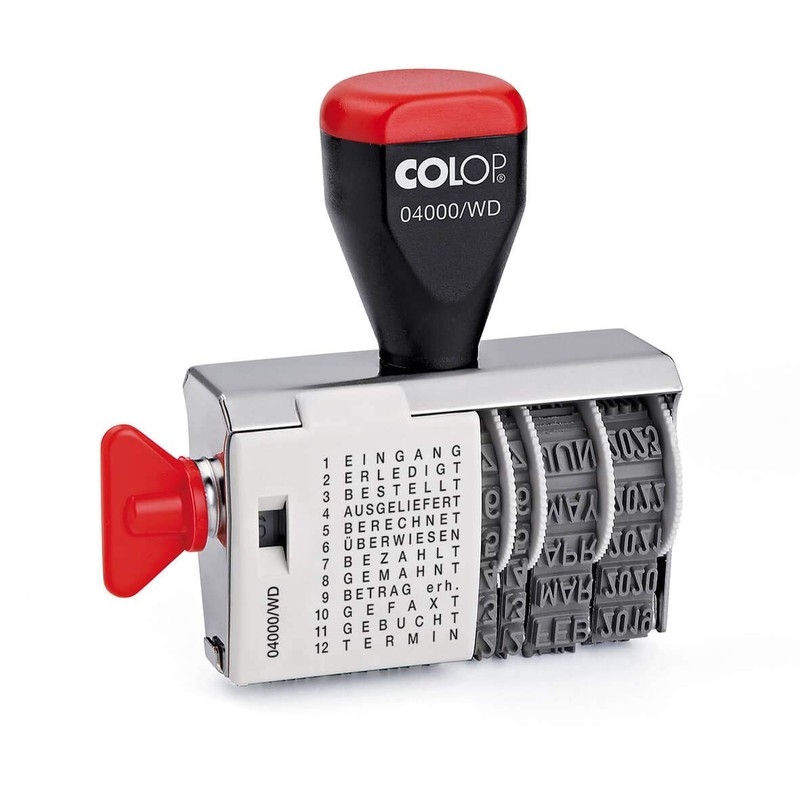 COLOP 108791 Date Stamp with date and Adjustable 12 Begriffe