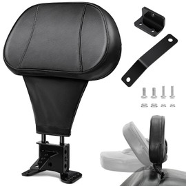 Benlari Driver Rider Backrest, Adjustable Detachable Rider Driver Backrest Fit for Harley Davidson Touring Road Glide Street Glide Electra Glide Road King 1988-2024 (Black)