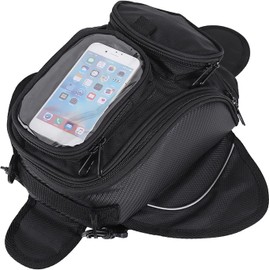 Ejoyous Universal Motorcycle Tank Bag, Strong Magnetic Tank Bag, Waterproof Oil Fuel Tank Bag for Comfortable Motorcycling for Long Distance and Touring, Black