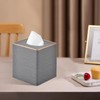 RHCSZ Linen Square Tissue Box Holder Cube Tissue Box Cover－Rosegold