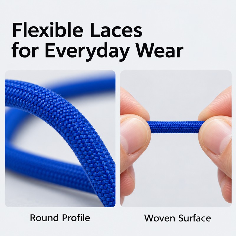 Elastic No-Tie Shoelaces with Button Lock – Stretch Round Laces