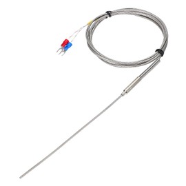 sourcing map K Type Thermocouple Temperature Sensor Probe 2x150mm 6.6ft Wire 0 to 1100°C(32 to 2012°F) Stainless Steel