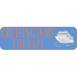 StickerTalk Cruising is My Therapy Magnet, 10 inches by 3 inches