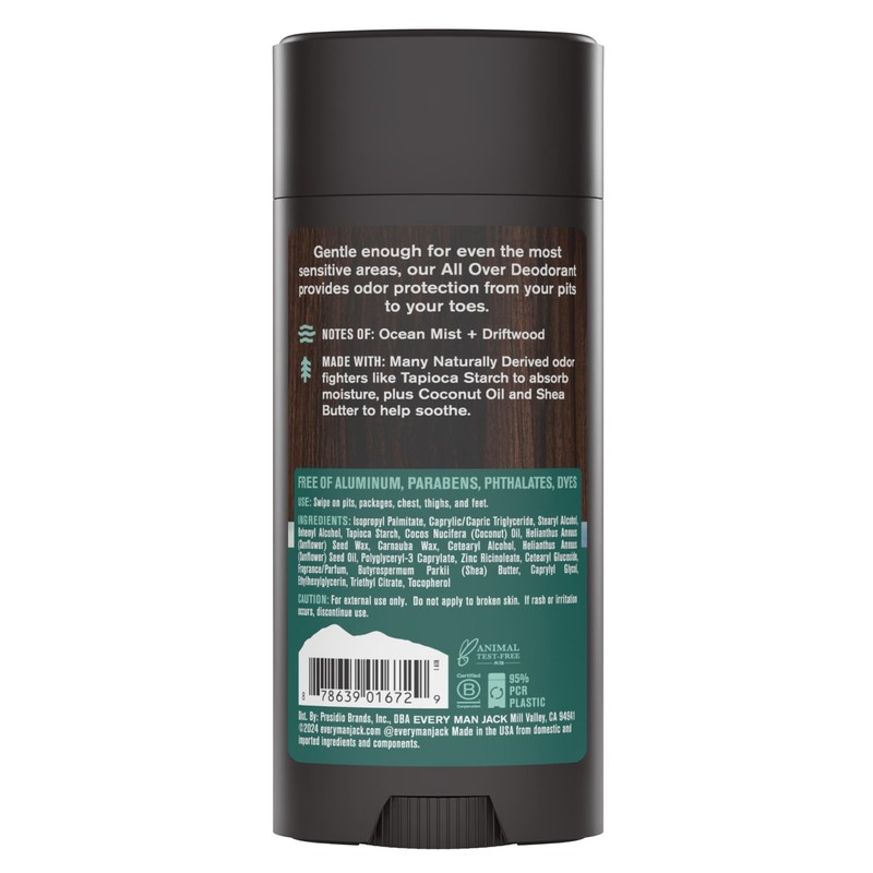 Every Man Jack All Over Deodorant - 24 Hour Whole