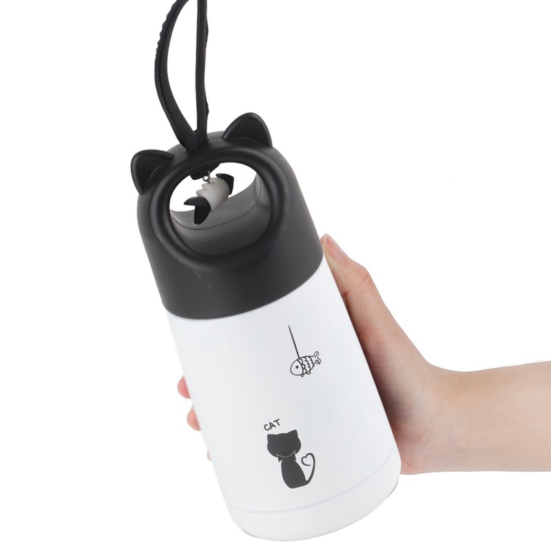 Cute Cartoon Stainless Steel Insulation Vacuum Cup Bottle with Pendant