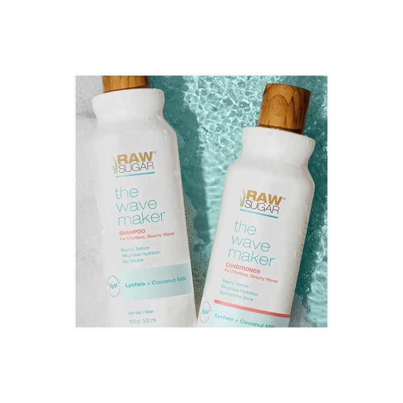 RAW SUGAR, Shampoo The Wave Maker con Lichi y Leche
