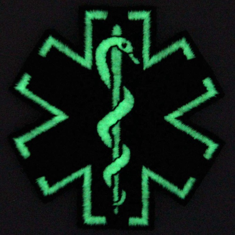 Tactical Medic Paramedic Star of Life EMS Embroidered Glow In