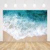 AIBIIN Ocean Beach Backdrop for Photography Summer Hawaiian Beach Blue