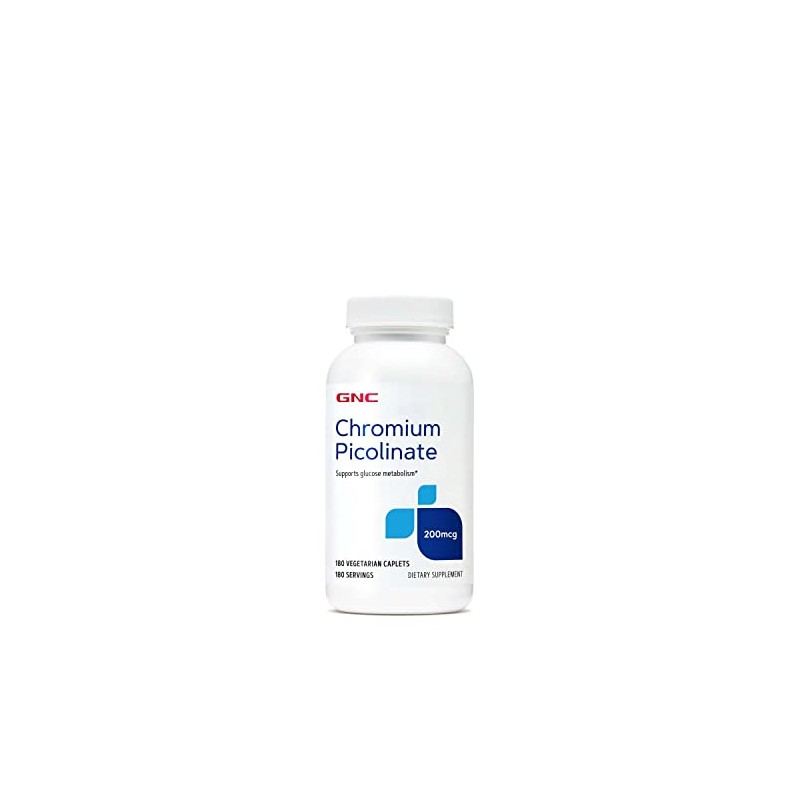 GNC Chromium Picolinate 200mcg - 180 Vegetarian Caplets