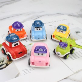 6 Pcs Cars For 1 Year Old, Pull Back Cars Boys Racing Cars Cartoon Truck Car Toys with Cranes Toy Car Set Toy Car For 1 Year Old First Birthday Gifts for Toddler Toys Age 1-2 Toy Car Gifts