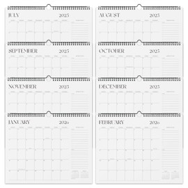 Jokotha 2025-2026 Wall Calendar, 18 Month Hanging Calendar from July 2025 to December 2026, 15" x 12", Twin-Wire Binding, Minimalist Black & White Design for Home, Office, School​