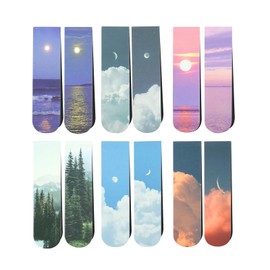 MORSUNBELA Magnetic Bookmark Colourful Set for Book Lovers 12 Pieces Magnetic Bookmark Gift Magnet Page Markers Clip Bookmark
