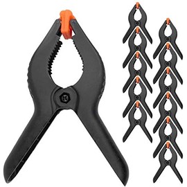 LATERN 10Pcs Plastic Spring Clamps, 6 Inch Extra Strength Work Clips Heavy Duty Plastic Muslin Clamps for Photo Studio Woodwork Artwork