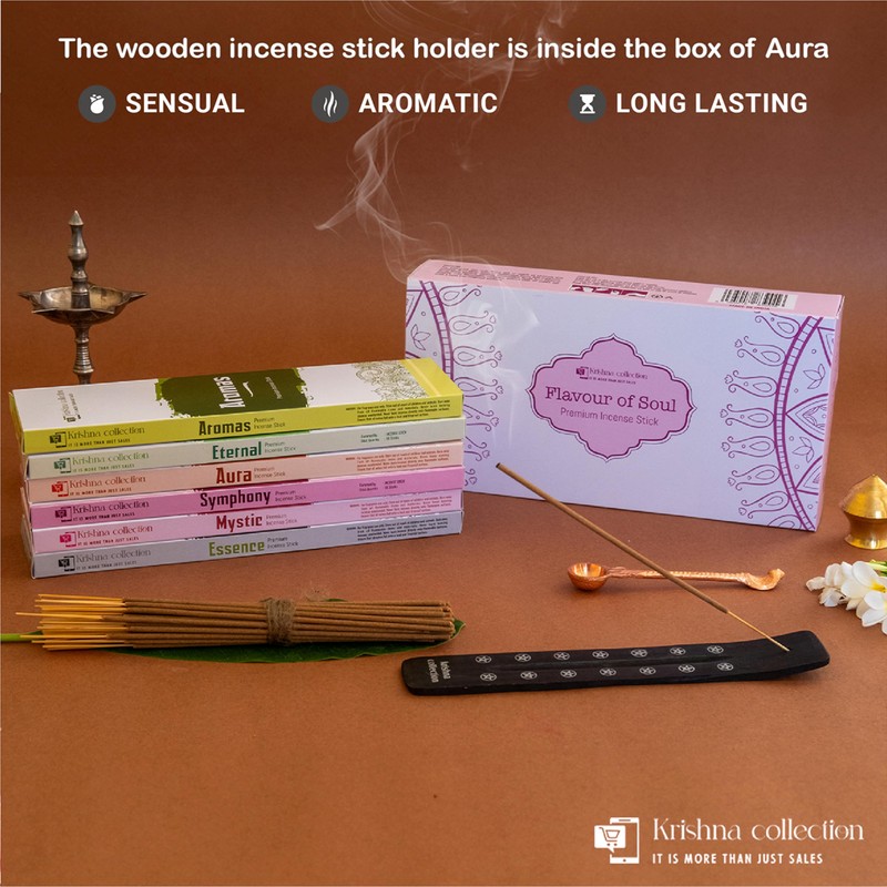 Krishna Collection Incense Sticks – Odor Elimination, Long-Lasting Aroma for